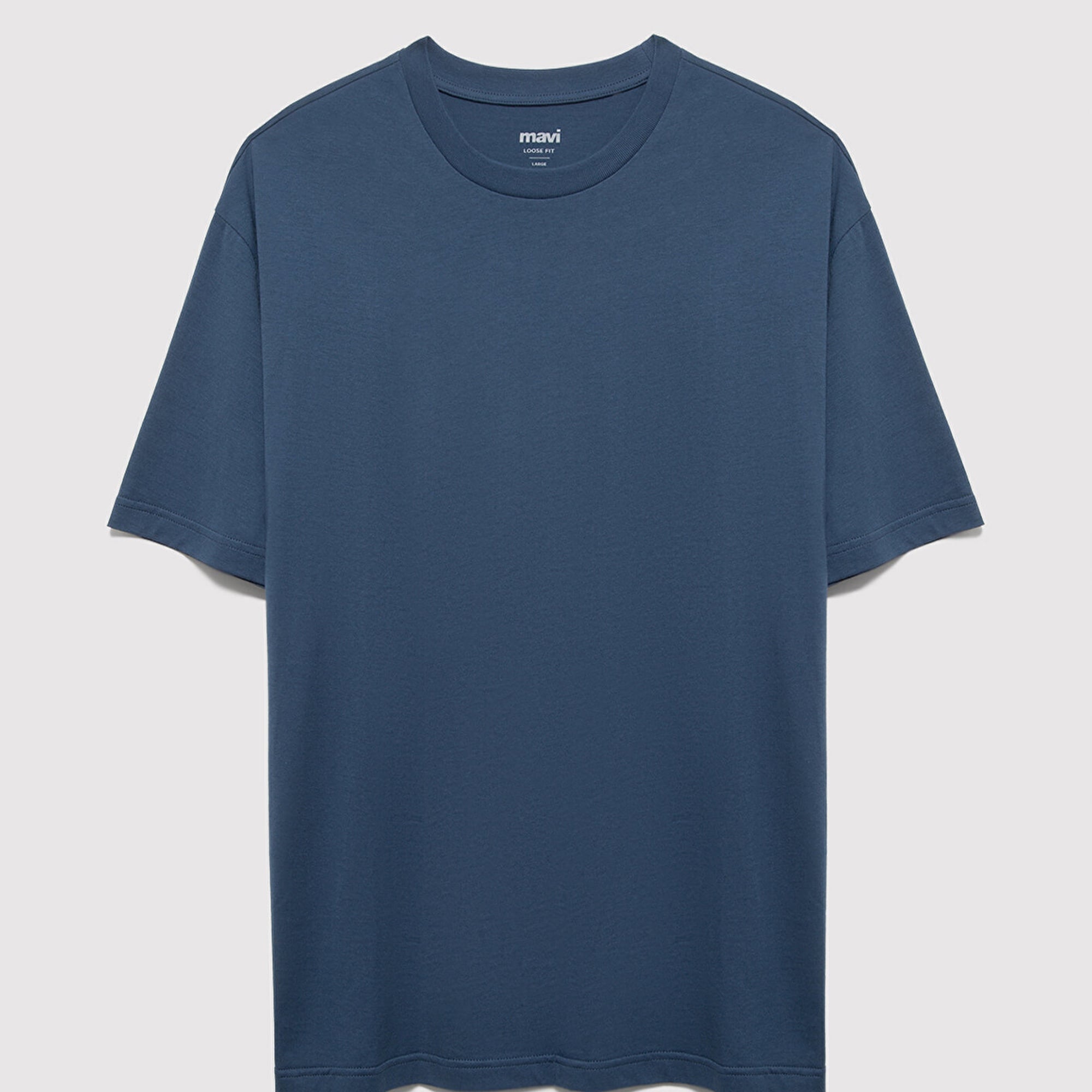 Mavi 2li Erkek Basic Tişört Loose Fit / Bol Rahat Kesim 0612317-90609