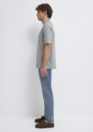  Mavi 2li Erkek Basic Tişört Loose Fit / Bol Rahat Kesim 0612317-90609