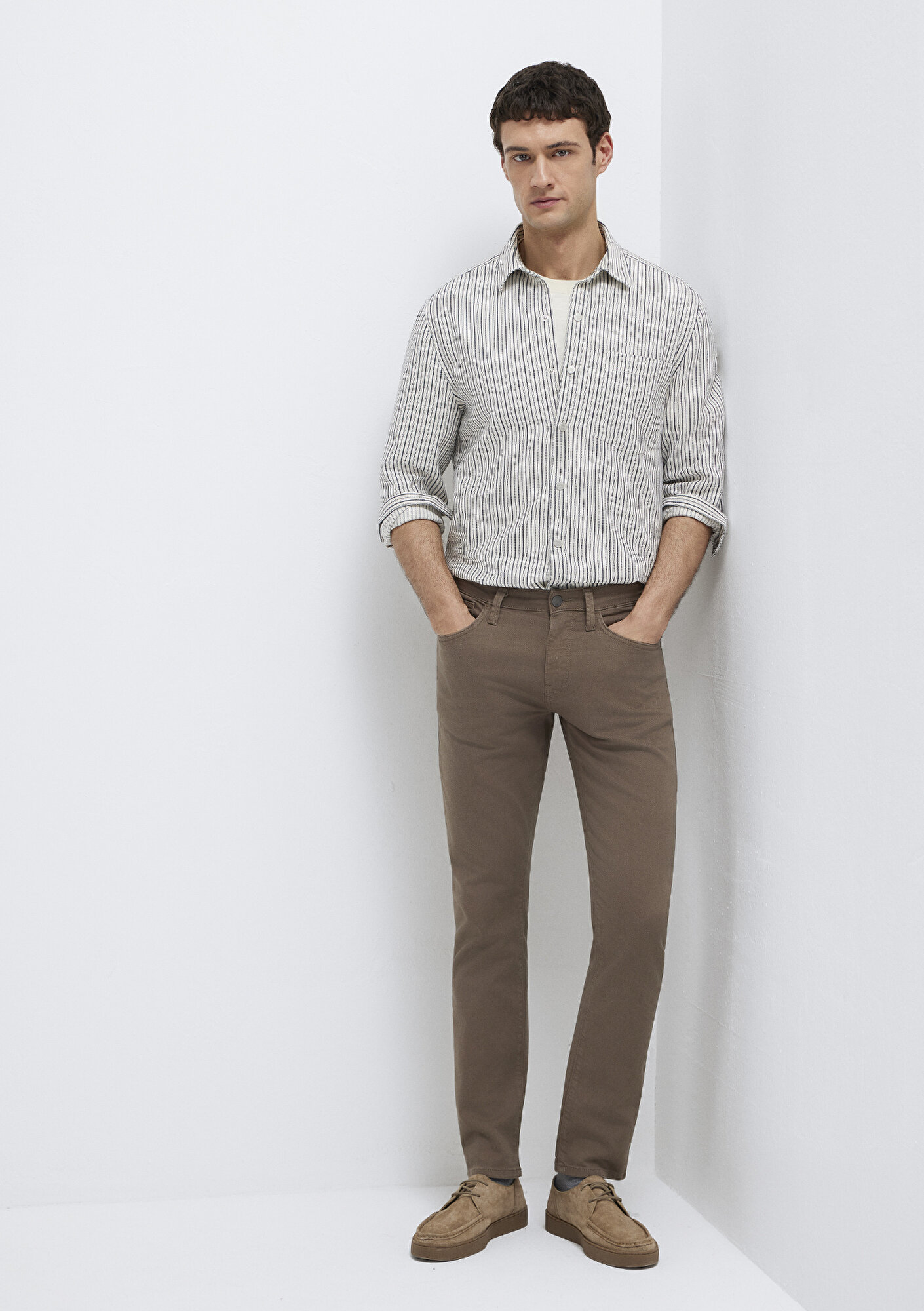  Mavi Jake Kahverengi Gabardin Pantolon 00422A2788