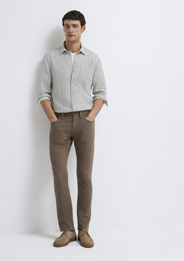  Mavi Jake Kahverengi Gabardin Pantolon 00422A2788