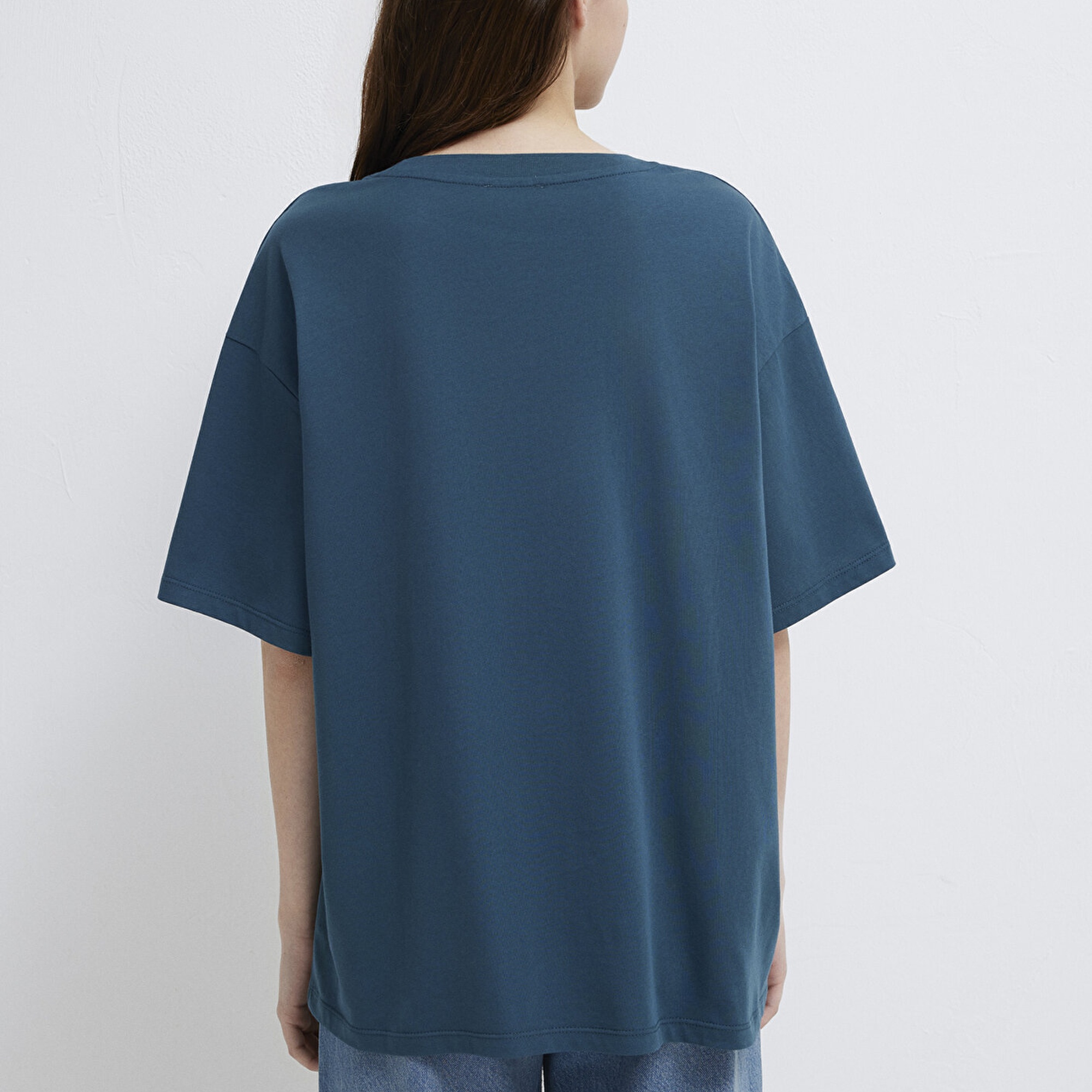 Mavi Mavi Logo Baskılı Mavi Tişört Oversize / Geniş Kesim 1600843-70771