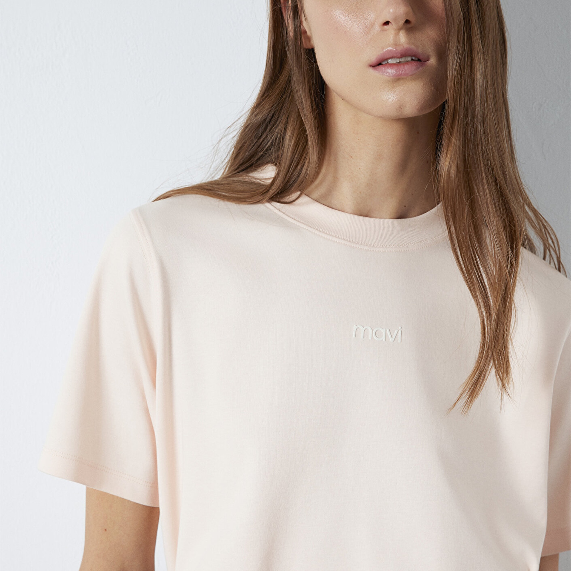 Mavi Mavi Logo Baskılı Pembe Tişört Regular Fit / Normal Kesim 1612829-71121