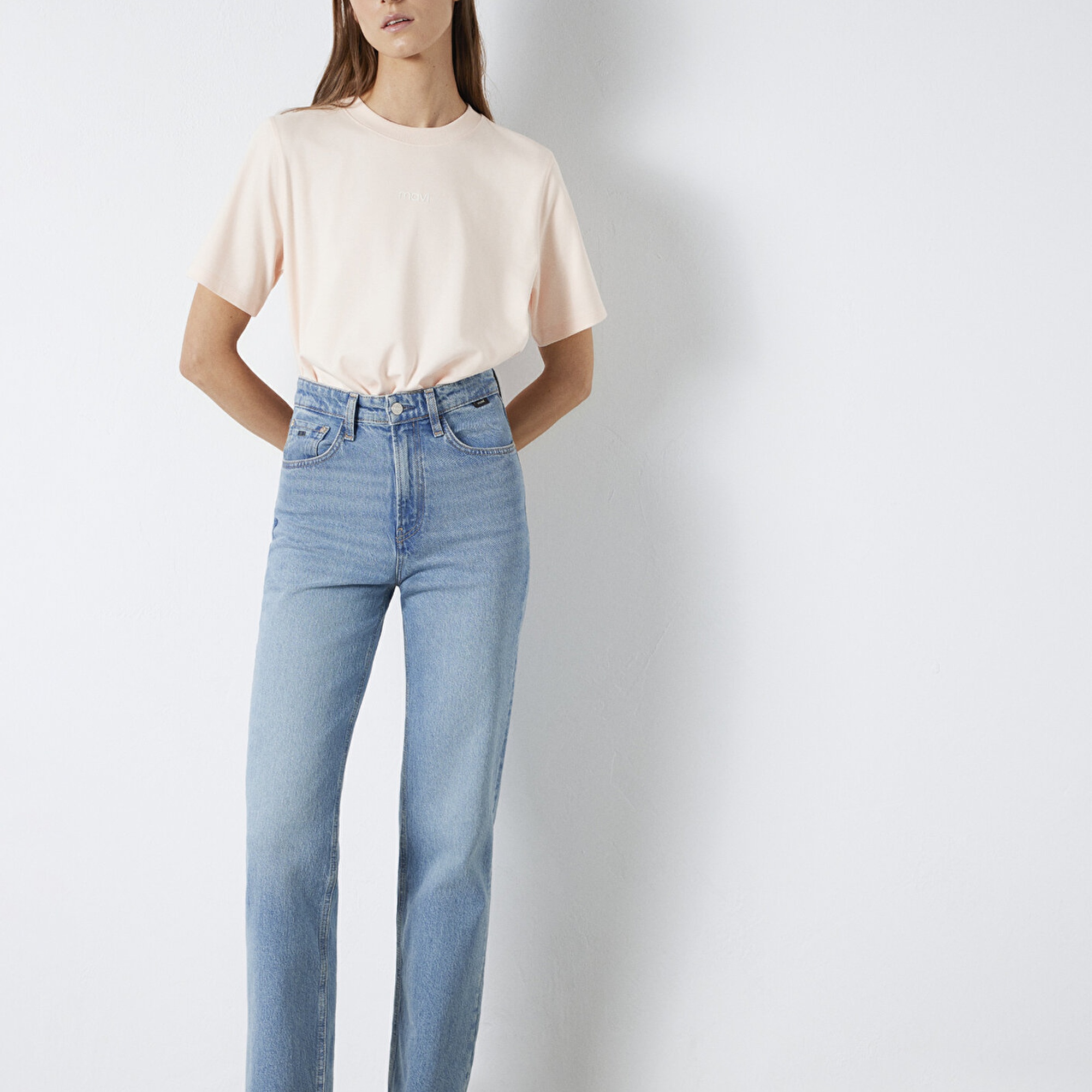 Mavi Mavi Logo Baskılı Pembe Tişört Regular Fit / Normal Kesim 1612829-71121