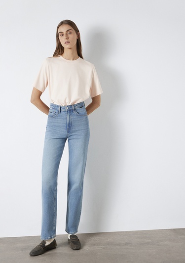  Mavi Mavi Logo Baskılı Pembe Tişört Regular Fit / Normal Kesim 1612829-71121