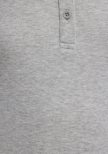  Mavi Gri Basic Tişört Fitted / Vücuda Oturan Kesim 1613806-83096