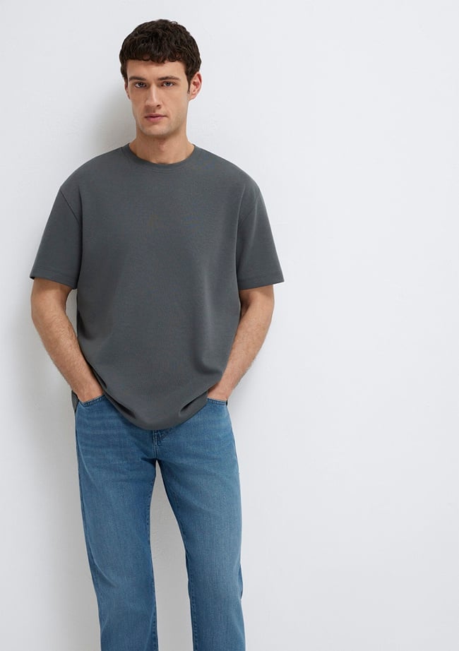  Mavi Mavi Black Siyah Gri Tişört Loose Fit / Bol Rahat Kesim 0612731-70088