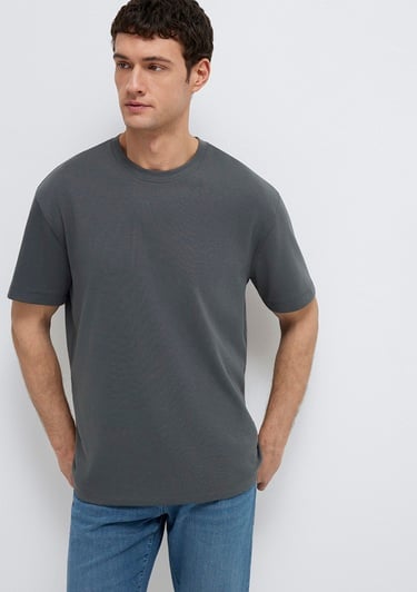  Mavi Mavi Black Siyah Gri Tişört Loose Fit / Bol Rahat Kesim 0612731-70088