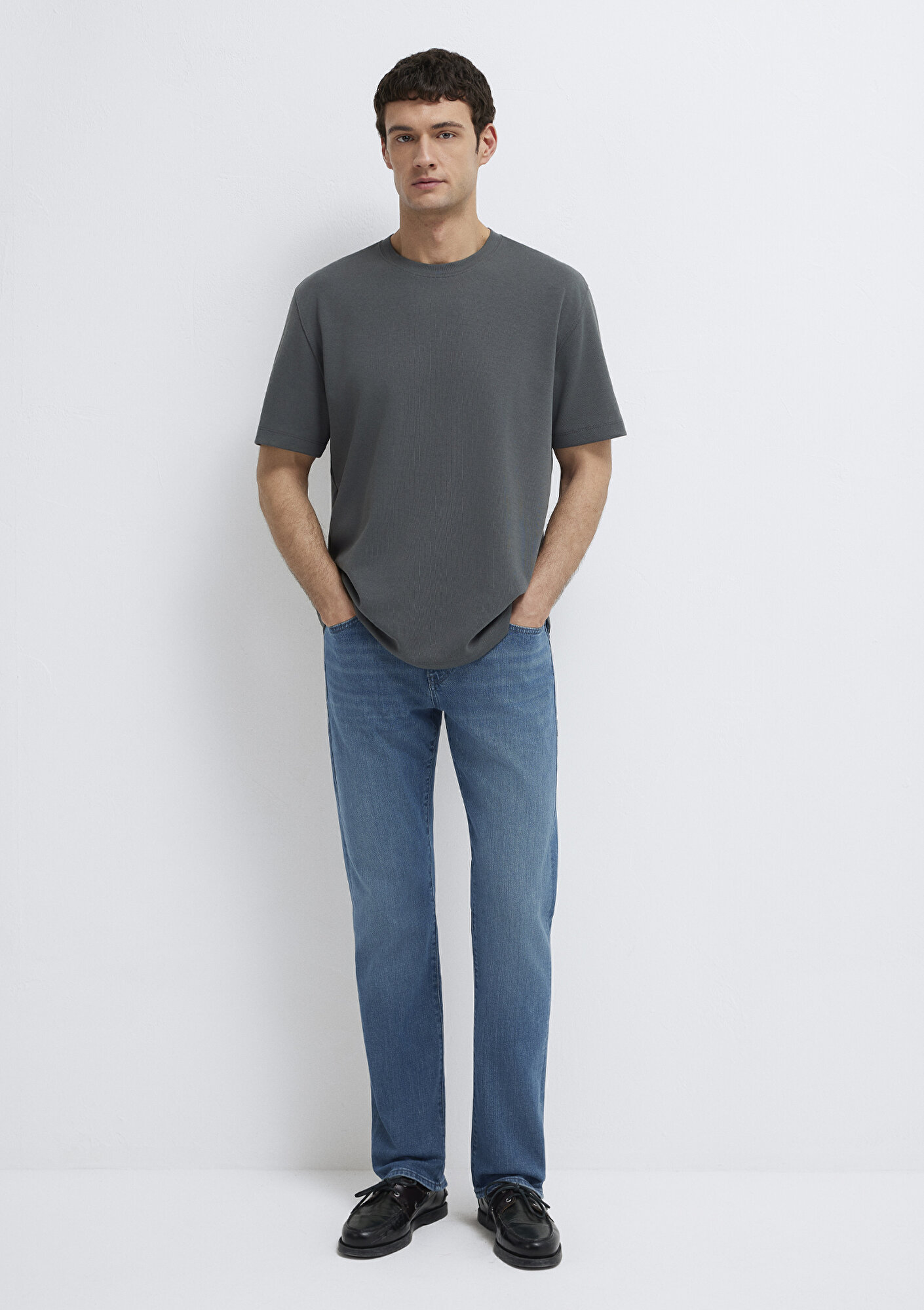 Mavi Mavi Black Siyah Gri Tişört Loose Fit / Bol Rahat Kesim 0612731-70088