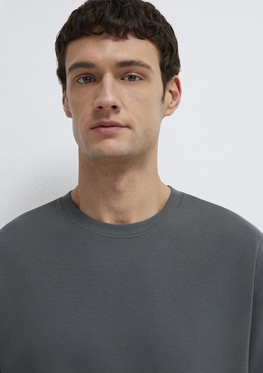  Mavi Mavi Black Siyah Gri Tişört Loose Fit / Bol Rahat Kesim 0612731-70088