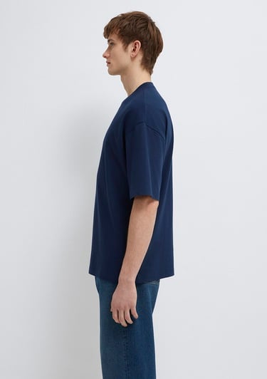  Mavi Lacivert Basic Tişört Oversize / Geniş Kesim 0613113-82318