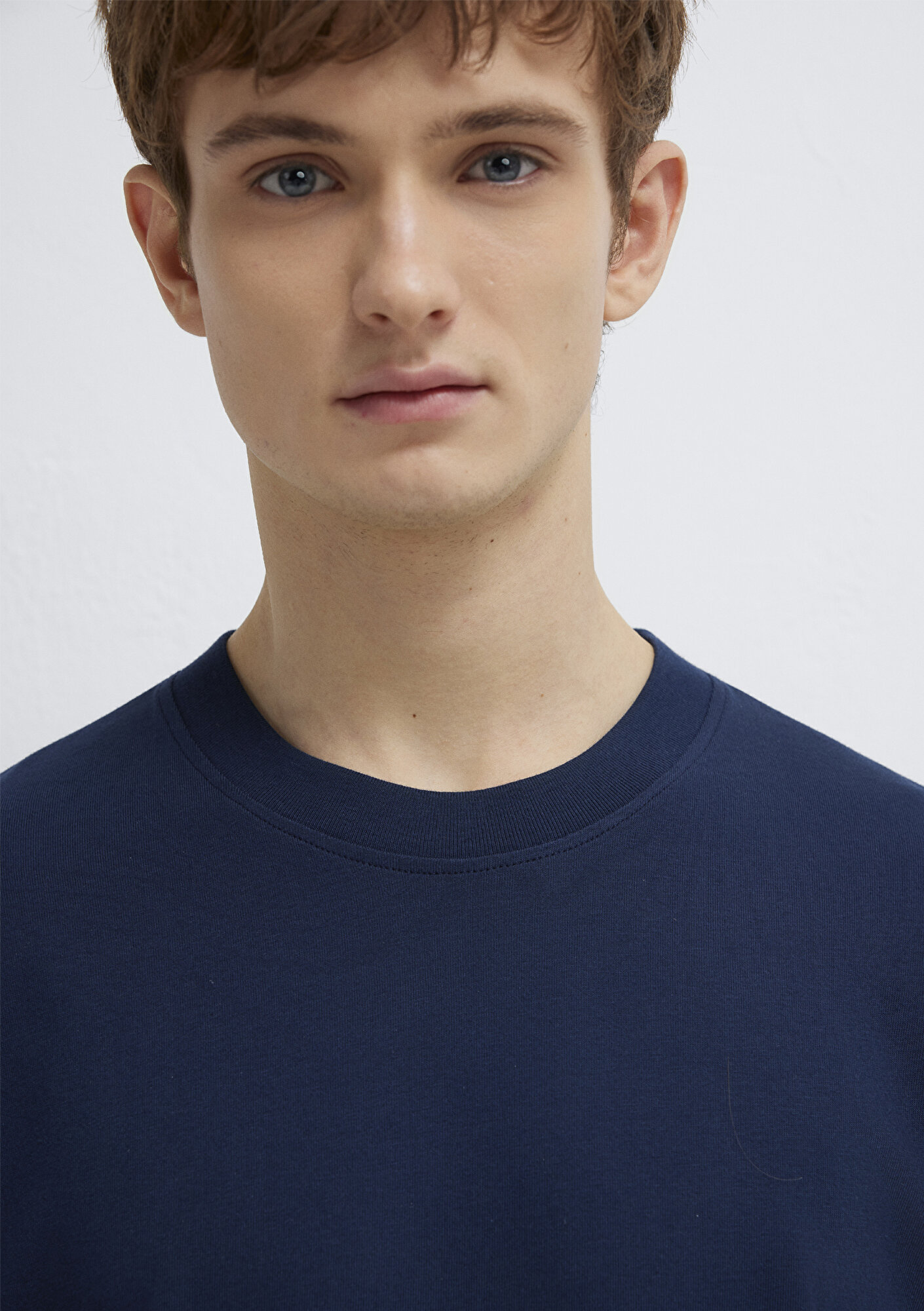 Mavi Lacivert Basic Tişört Oversize / Geniş Kesim 0613113-82318