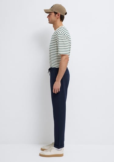  Mavi Lacivert Örme Pantolon 0010460-86623