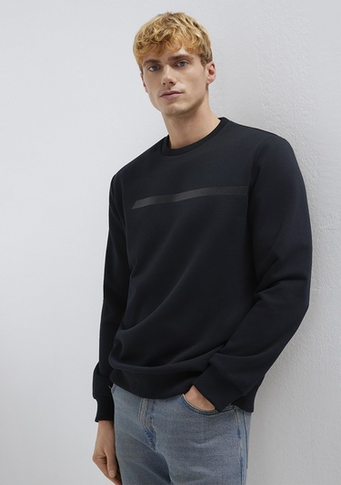  Mavi Mavi Black Bisiklet Yaka Siyah Sweatshirt 0S10528-900