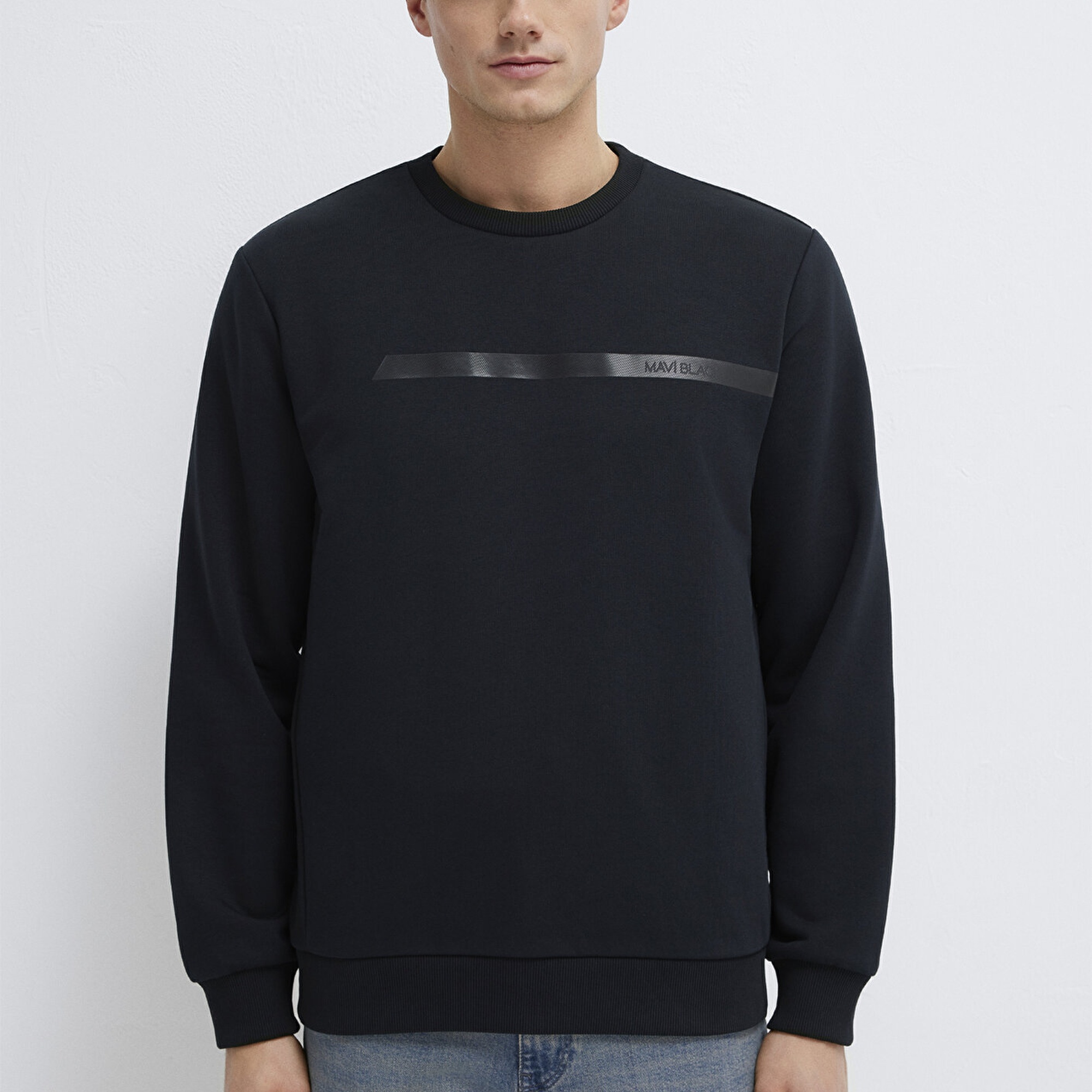 Mavi Mavi Black Bisiklet Yaka Siyah Sweatshirt 0S10528-900