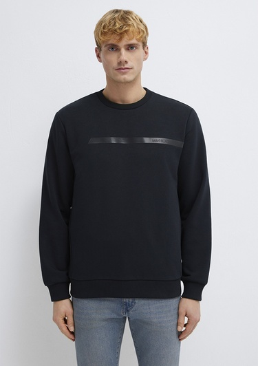  Mavi Mavi Black Bisiklet Yaka Siyah Sweatshirt 0S10528-900