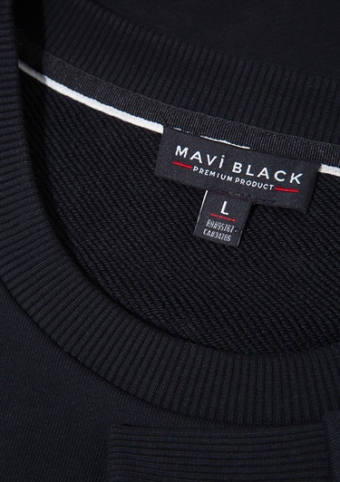  Mavi Mavi Black Bisiklet Yaka Siyah Sweatshirt 0S10528-900