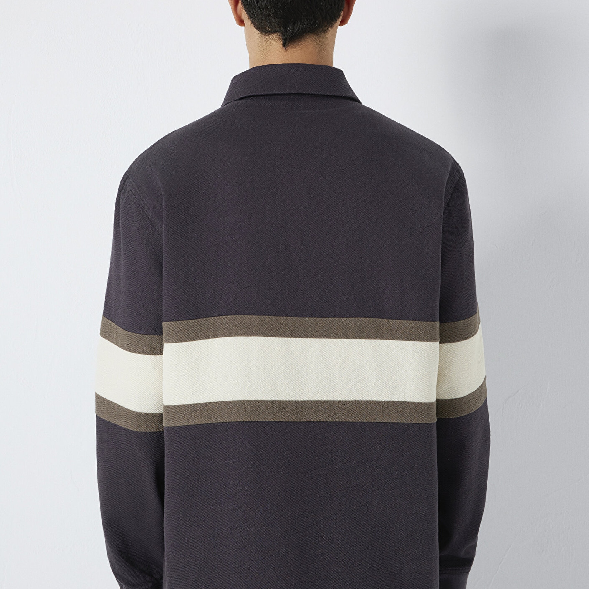 Mavi Mavi Jeans Nakışlı Polo Yaka Antrasit Sweatshirt 0S10575-70101