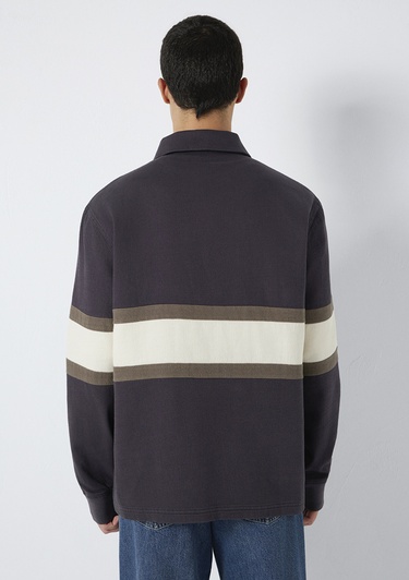  Mavi Mavi Jeans Nakışlı Polo Yaka Antrasit Sweatshirt 0S10575-70101