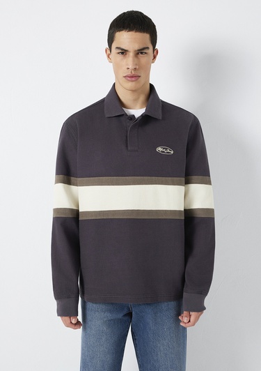  Mavi Mavi Jeans Nakışlı Polo Yaka Antrasit Sweatshirt 0S10575-70101