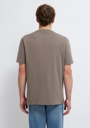  Mavi Kahverengi Basic Tişört Loose Fit / Bol Rahat Kesim 066249-87875