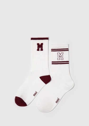  Mavi 2li Mavi Logo Detaylı Soket Çorap 1913258-20814