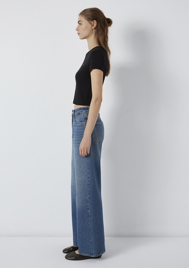  Mavi Mavi Logo Baskılı Siyah Tişört Fitted / Vücuda Oturan Kesim 1613848-900