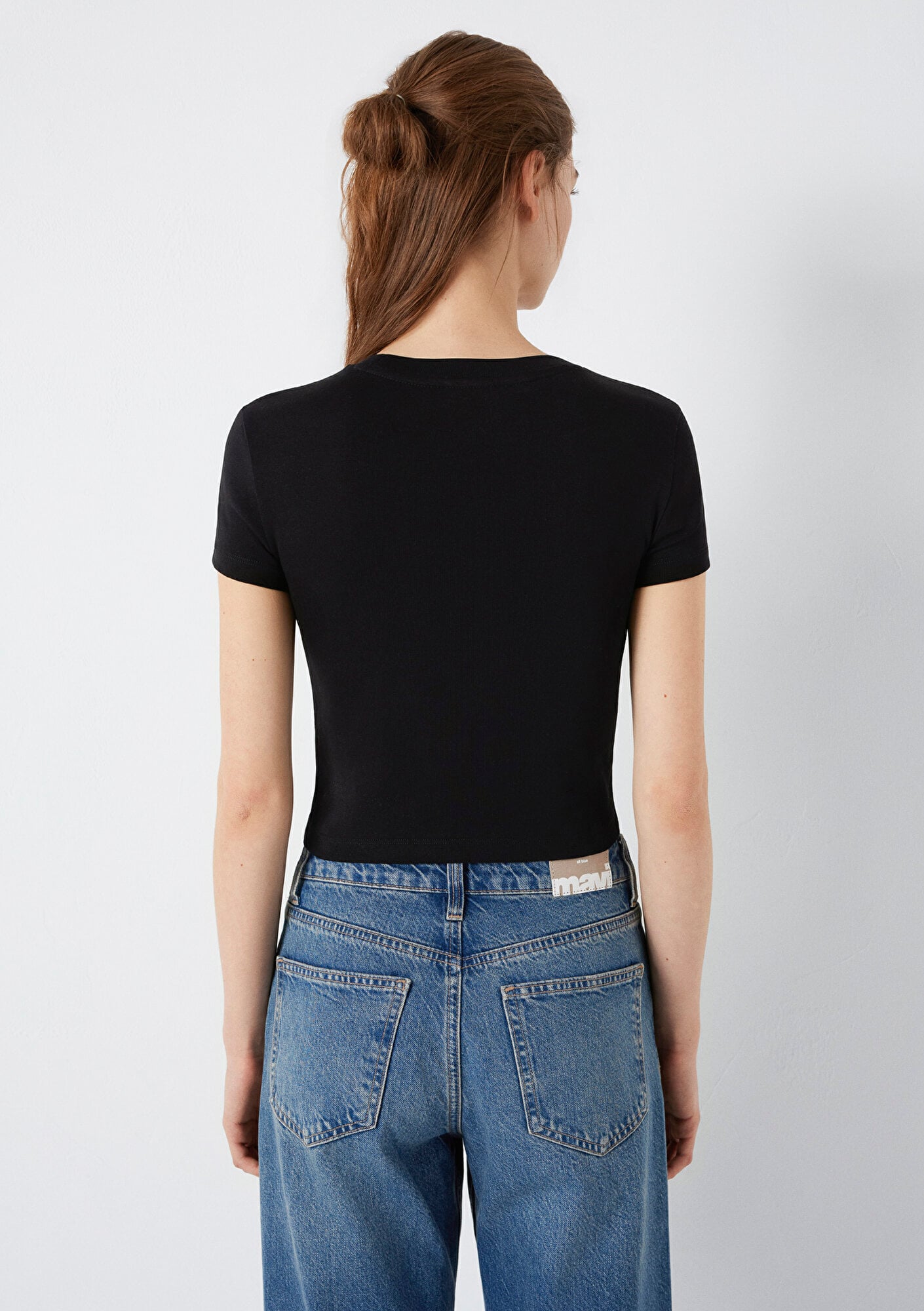 Mavi Mavi Logo Baskılı Siyah Tişört Fitted / Vücuda Oturan Kesim 1613848-900