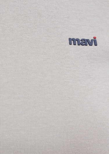  Mavi Mavi Logo Baskılı Gri Tişört Fitted / Vücuda Oturan Kesim 1613848-70112