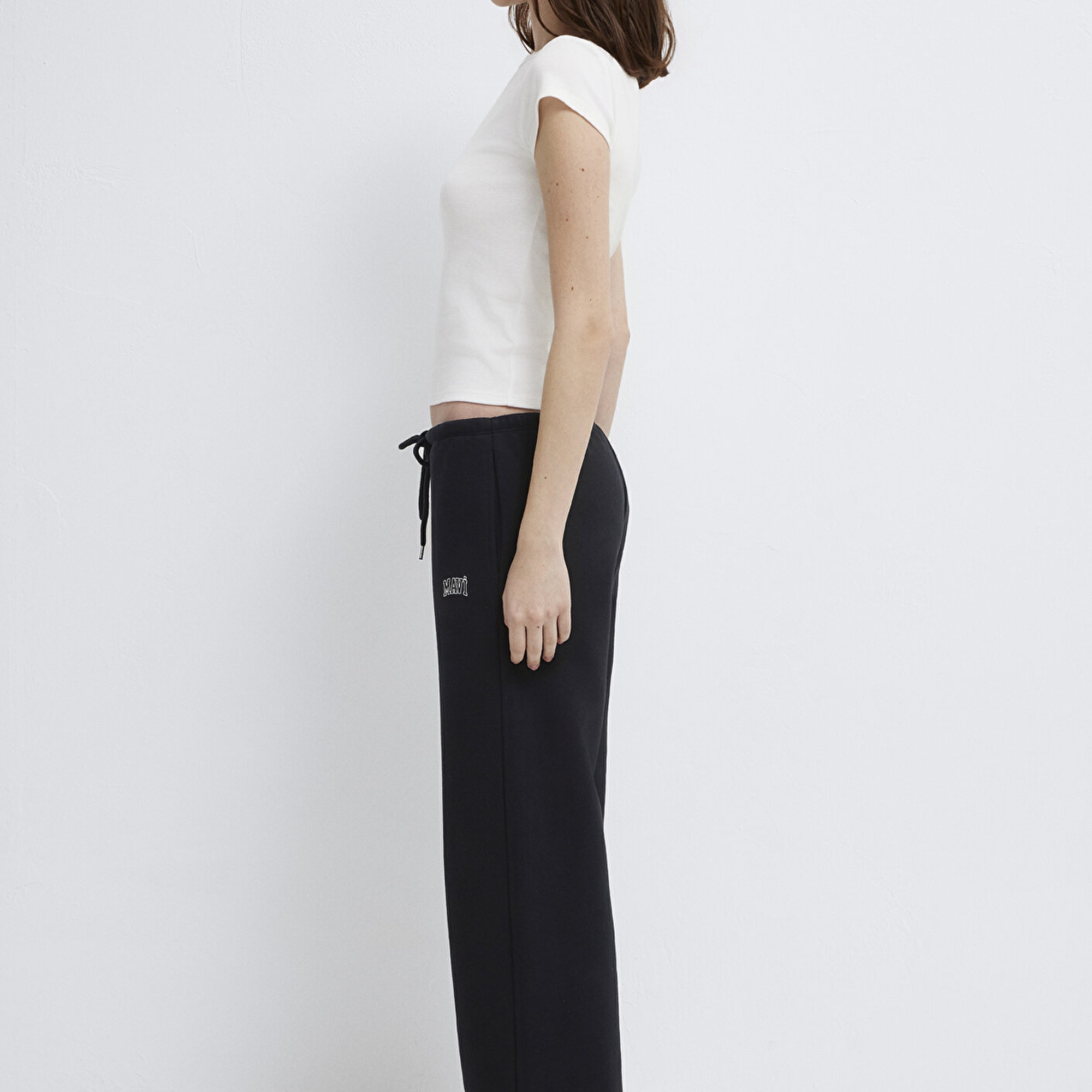 Mavi Mavi Logo Baskılı Siyah Eşofman Altı 1011124-900