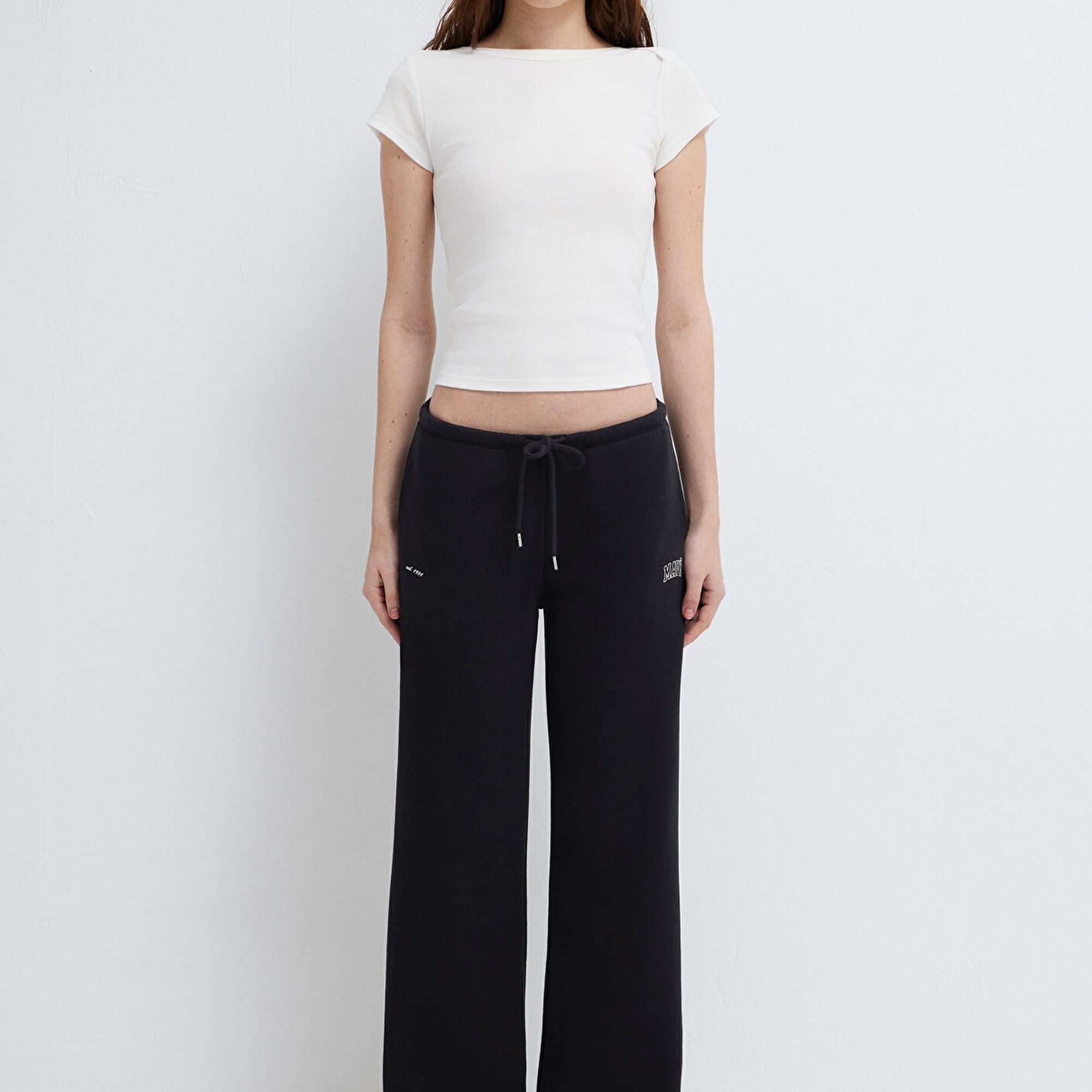 Mavi Mavi Logo Baskılı Siyah Eşofman Altı 1011124-900