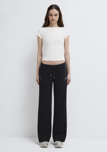  Mavi Mavi Logo Baskılı Siyah Eşofman Altı 1011124-900