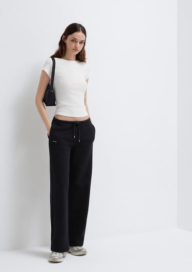  Mavi Mavi Logo Baskılı Siyah Eşofman Altı 1011124-900