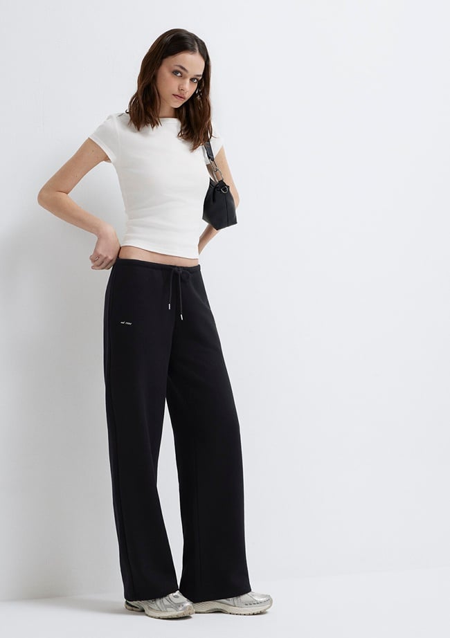  Mavi Mavi Logo Baskılı Siyah Eşofman Altı 1011124-900