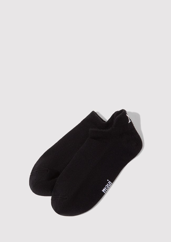  Mavi M Nakışlı Siyah Patik Çorap 1913781-900