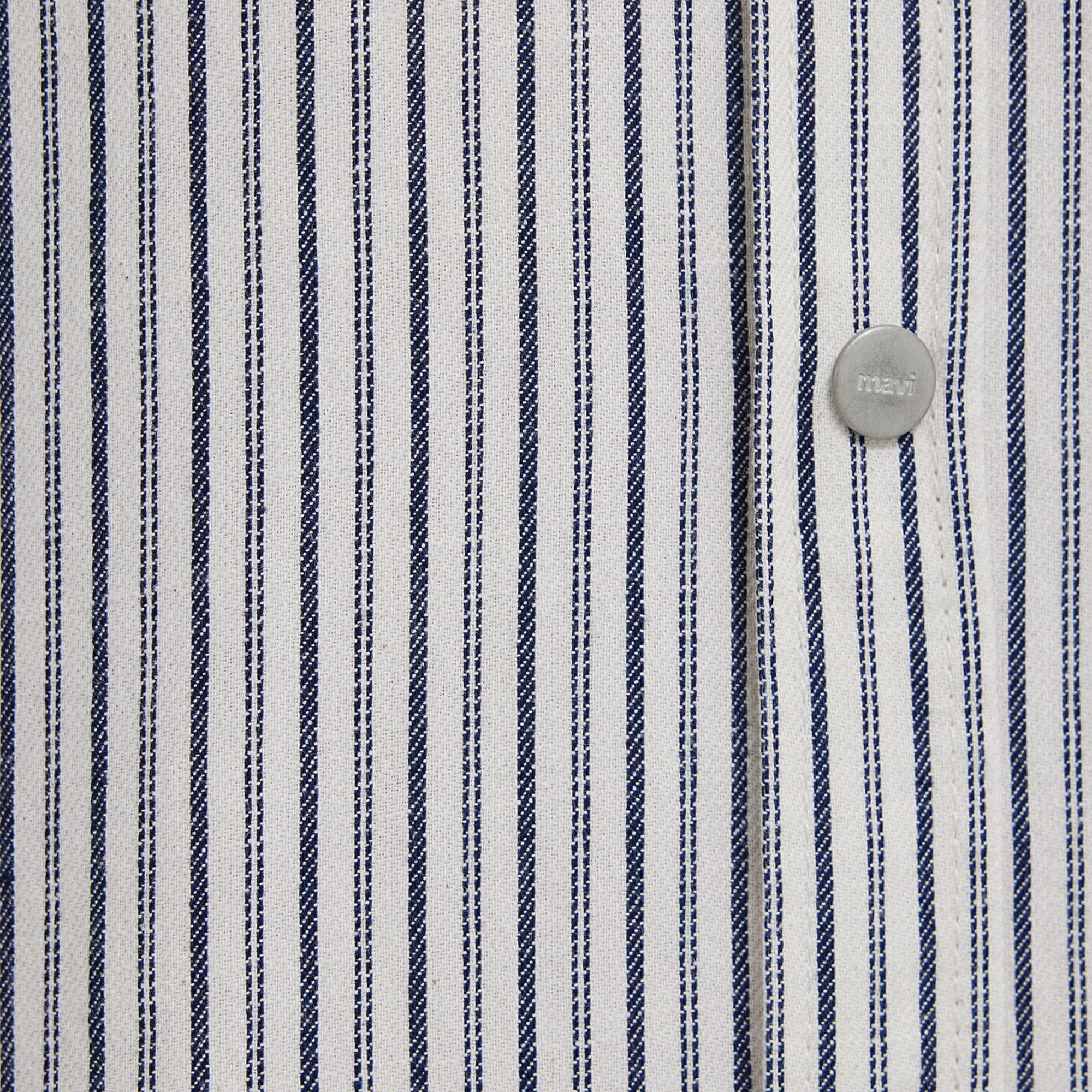 Mavi Çizgili Beyaz Gömlek Regular Fit / Normal Kesim 0211914-18790