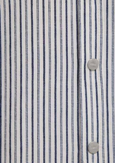  Mavi Çizgili Beyaz Gömlek Regular Fit / Normal Kesim 0211914-18790