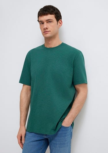  Mavi Yeşil Basic Tişört Loose Fit / Bol Rahat Kesim 0613146-71930