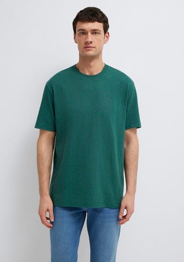  Mavi Yeşil Basic Tişört Loose Fit / Bol Rahat Kesim 0613146-71930