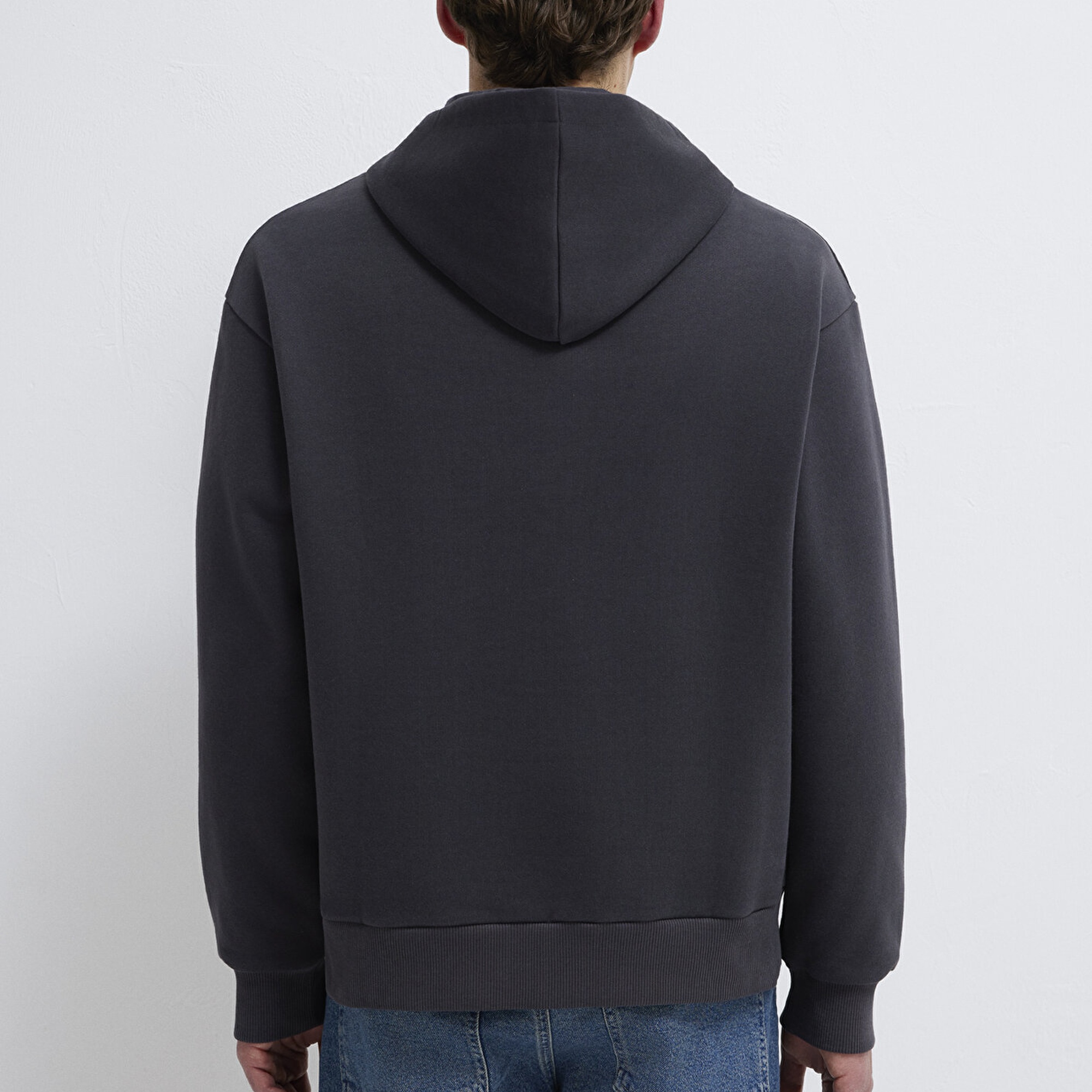 Mavi Mavi Jeans Nakışlı Kapüşonlu Antrasit Sweatshirt 0S10545-70087