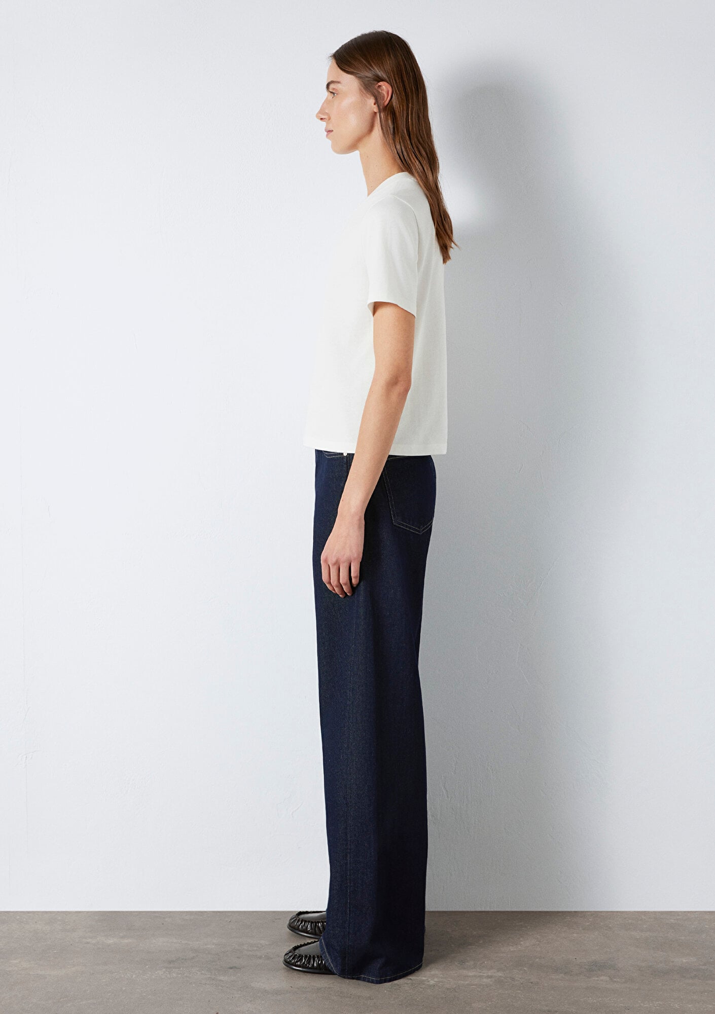 Mavi Ekru Basic Tişört Slim Fit / Dar Kesim 1613788-80194