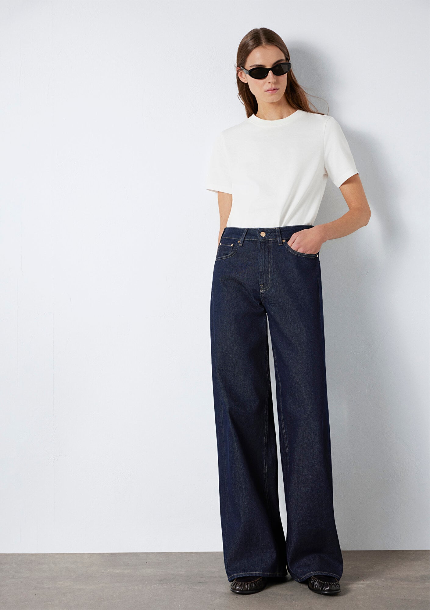 Mavi Kahverengi Basic Tişört Slim Fit / Dar Kesim 1613788-70223