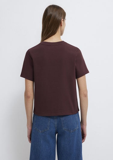  Mavi Kahverengi Basic Tişört Slim Fit / Dar Kesim 1613788-70223