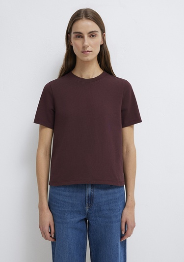  Mavi Kahverengi Basic Tişört Slim Fit / Dar Kesim 1613788-70223