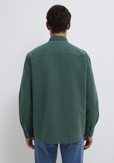  Mavi Cepli Yeşil Gömlek Regular Fit / Normal Kesim 0211827-71930