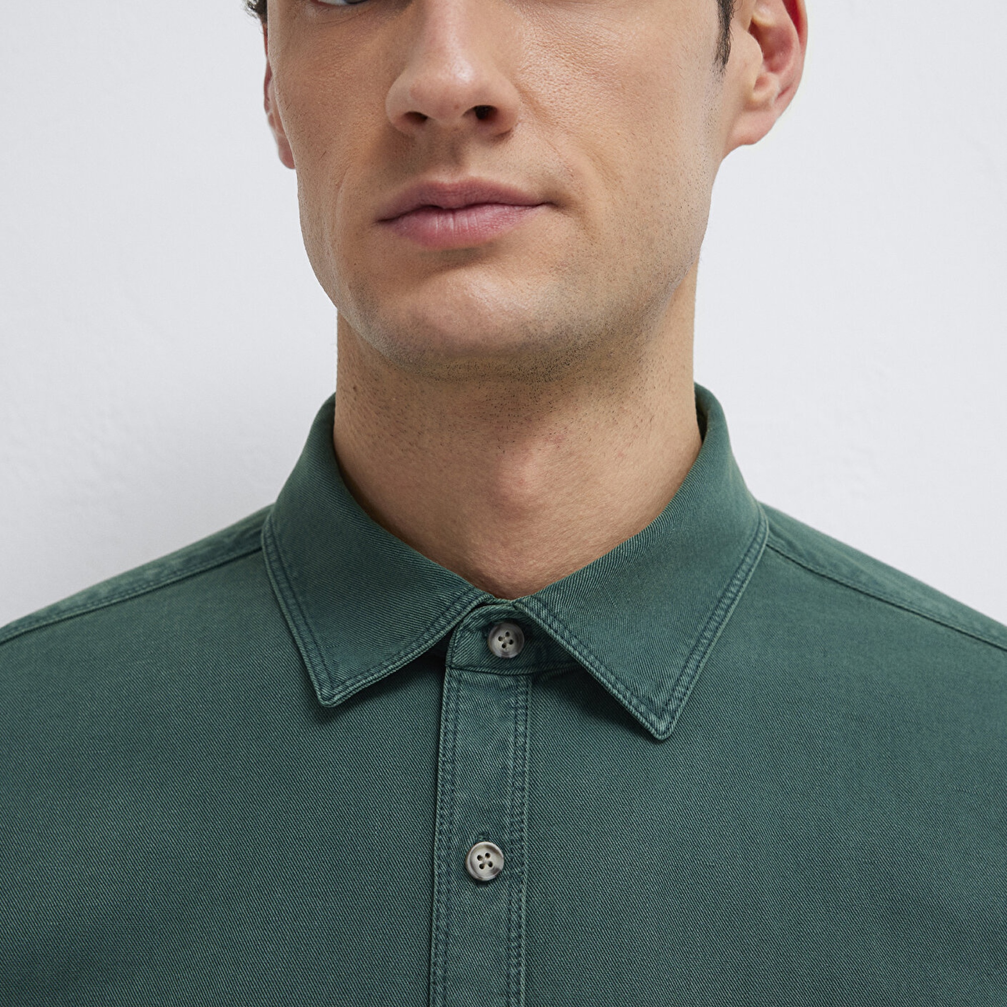 Mavi Cepli Yeşil Gömlek Regular Fit / Normal Kesim 0211827-71930