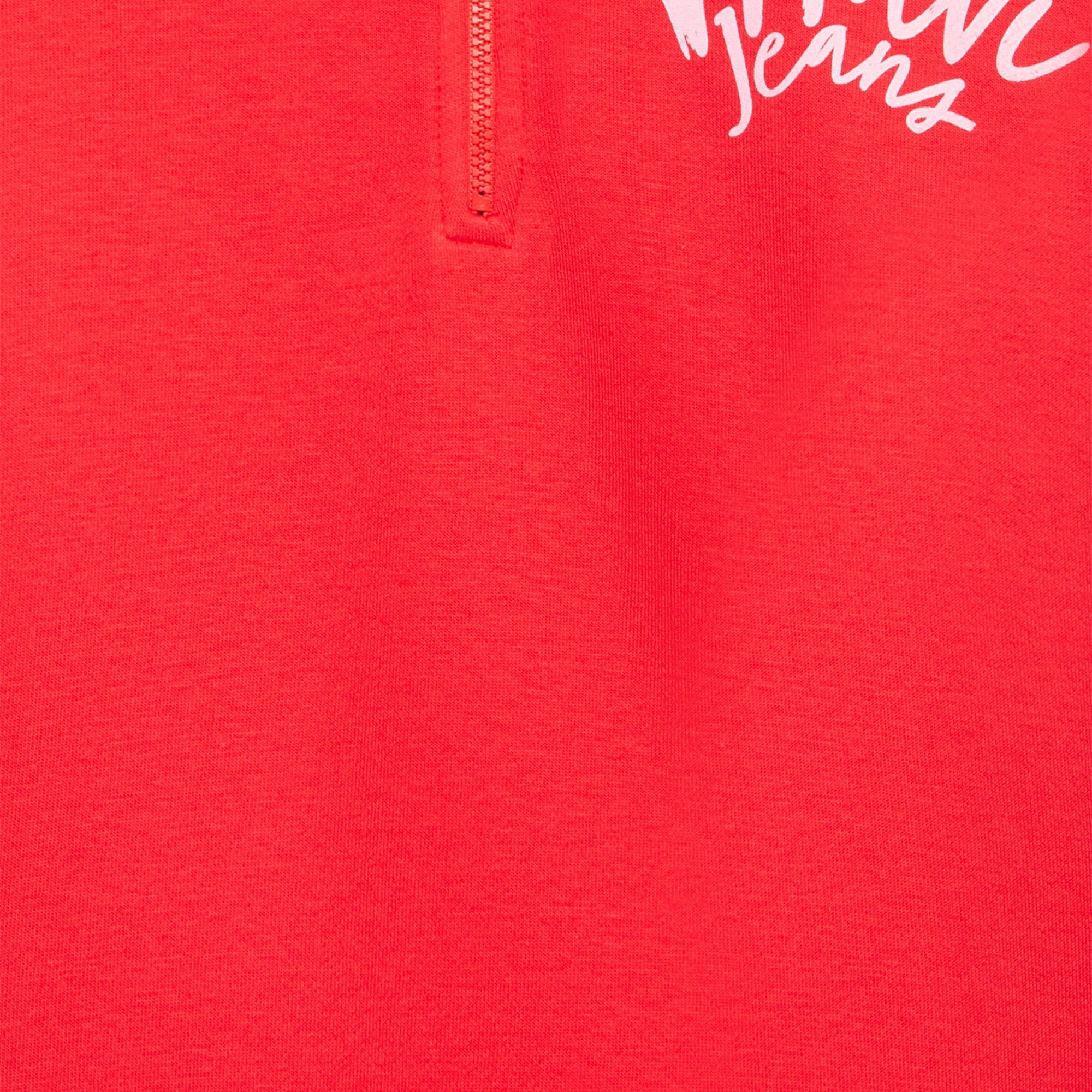 Mavi Yarı Fermuarlı Kırmızı Sweatshirt 7S10175-70478