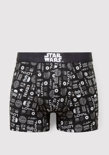  Mavi Baskılı Siyah Boxer 0912185-900