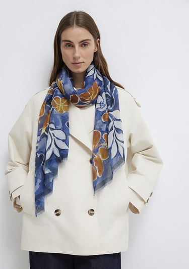  Mavi Desenli Şal 1913852-24367