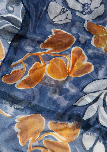  Mavi Desenli Şal 1913852-24367