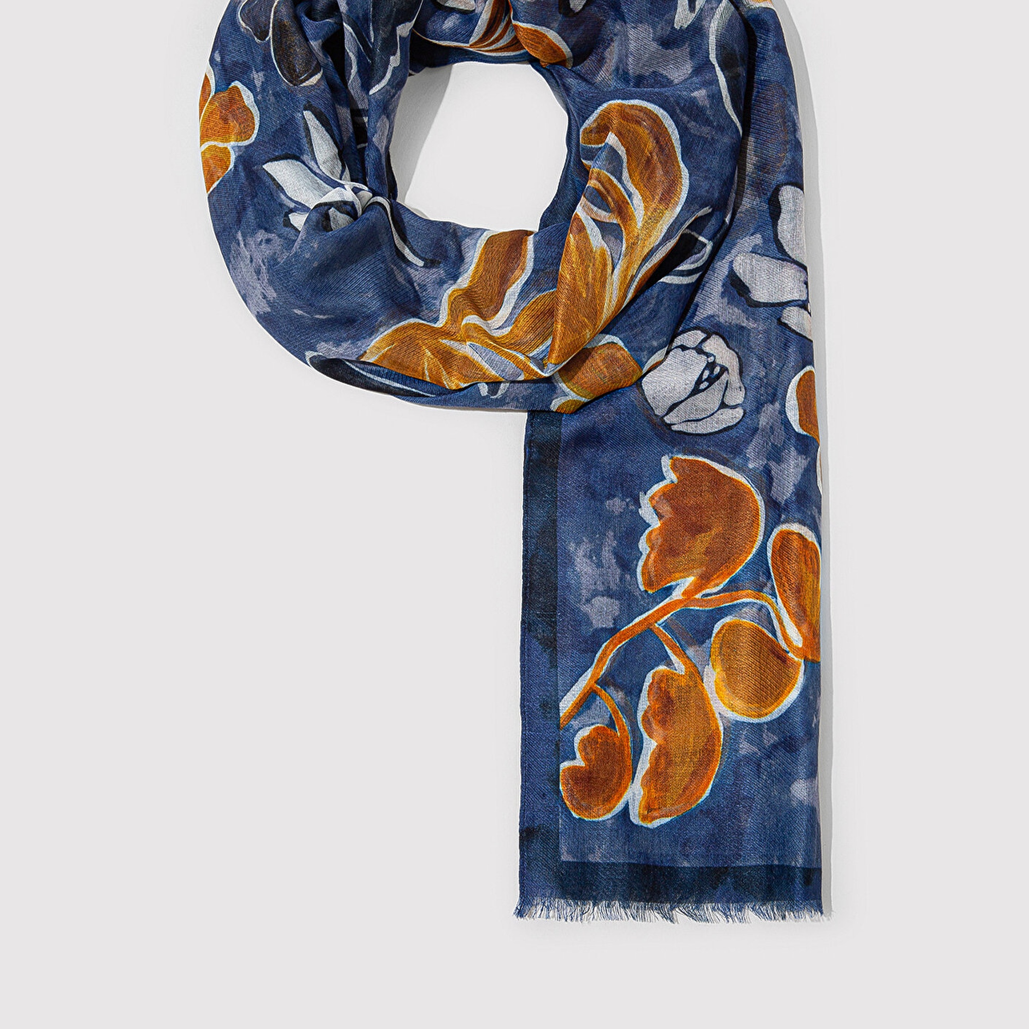 Mavi Desenli Şal 1913852-24367